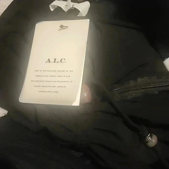 A.L.C ANYA  EMBELLISHED RUCHED STRETCH MINI DRESS - Picture 6 of 6